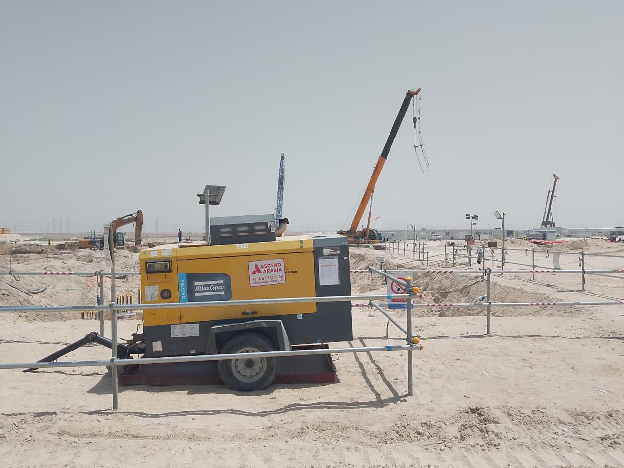 Express Rentals — 1   Compressor on a Saudi Arabia project site